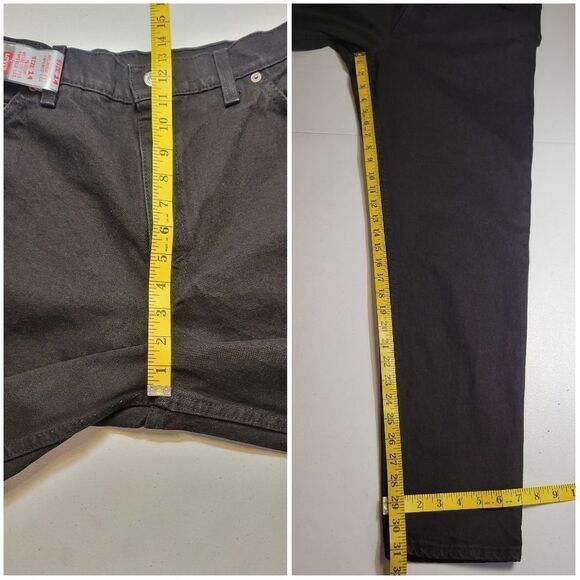 Levi's 951 Vintage 90s Orange Tab Jeans Black Denim Relaxed Fit Tapered Leg Pr#1 - Picture 8 of 11